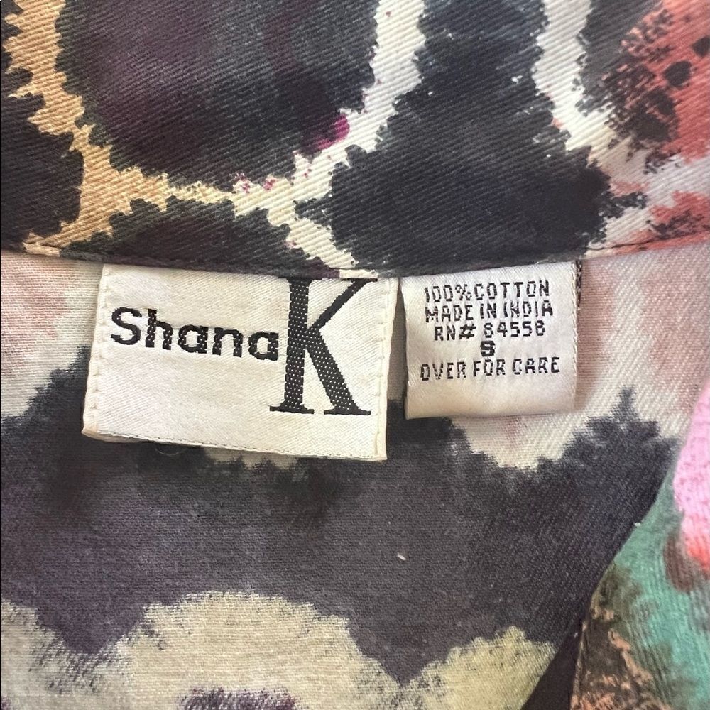 Shana K Dyed Denim Sequin Beaded Lightweight Jacket Shacket Small - Picture 9 of 12